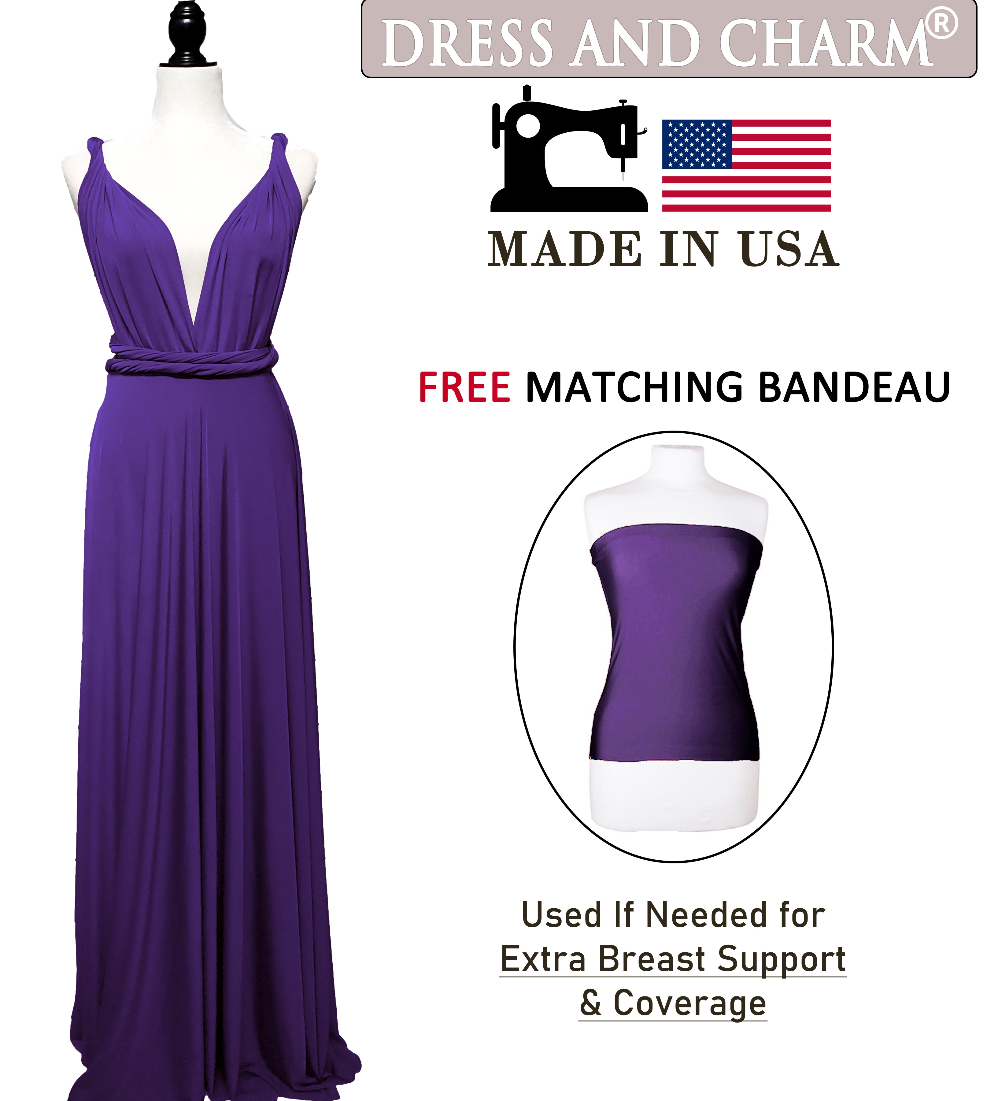 Purple multiway dress infinity