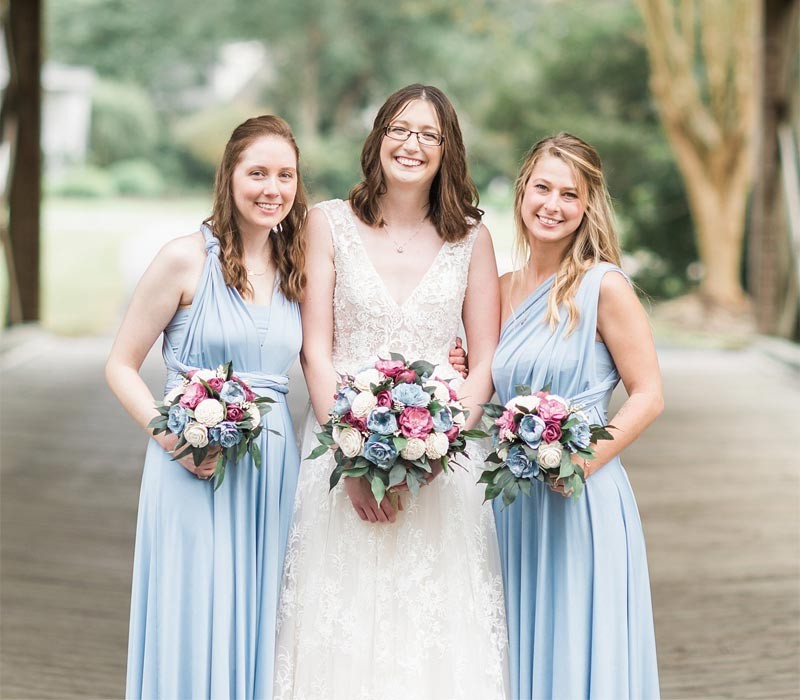 Baby Blue bridesmaid dress infinity