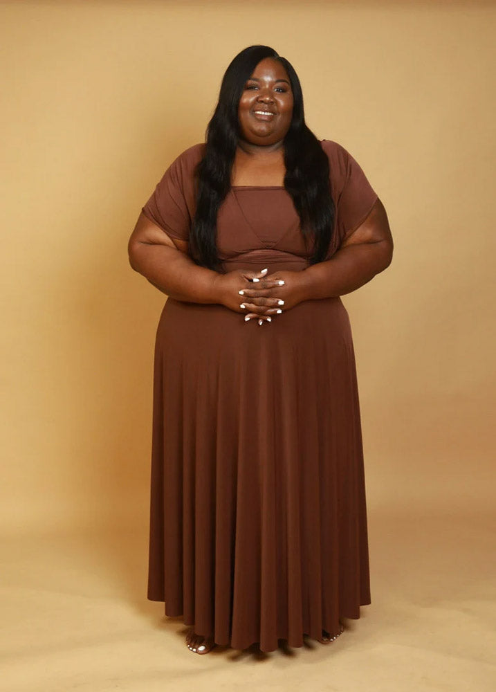 Plus Size Infinity dress brown