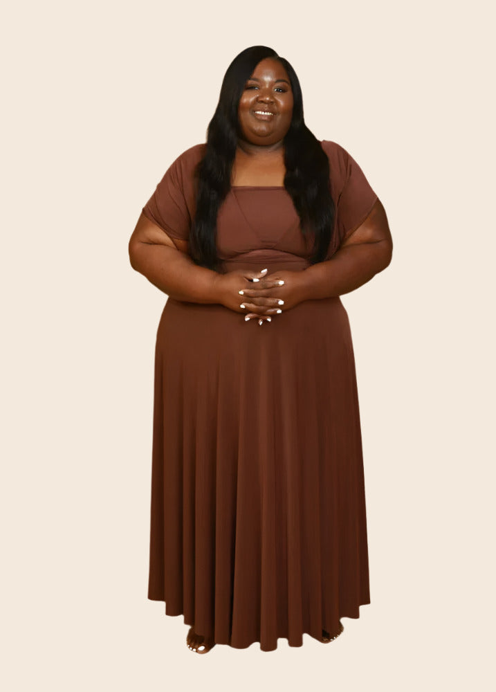 Plus Size Infinity dress brown