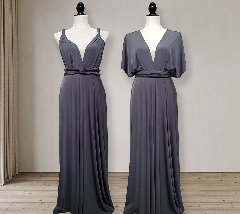 Made in USA charcoal grey Infinity dress bridesmaid Convertible dress Made in USA charcoal grey Infinity dress bridesmaid Convertible dress