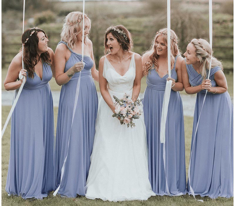 Dusty blue infinity dress