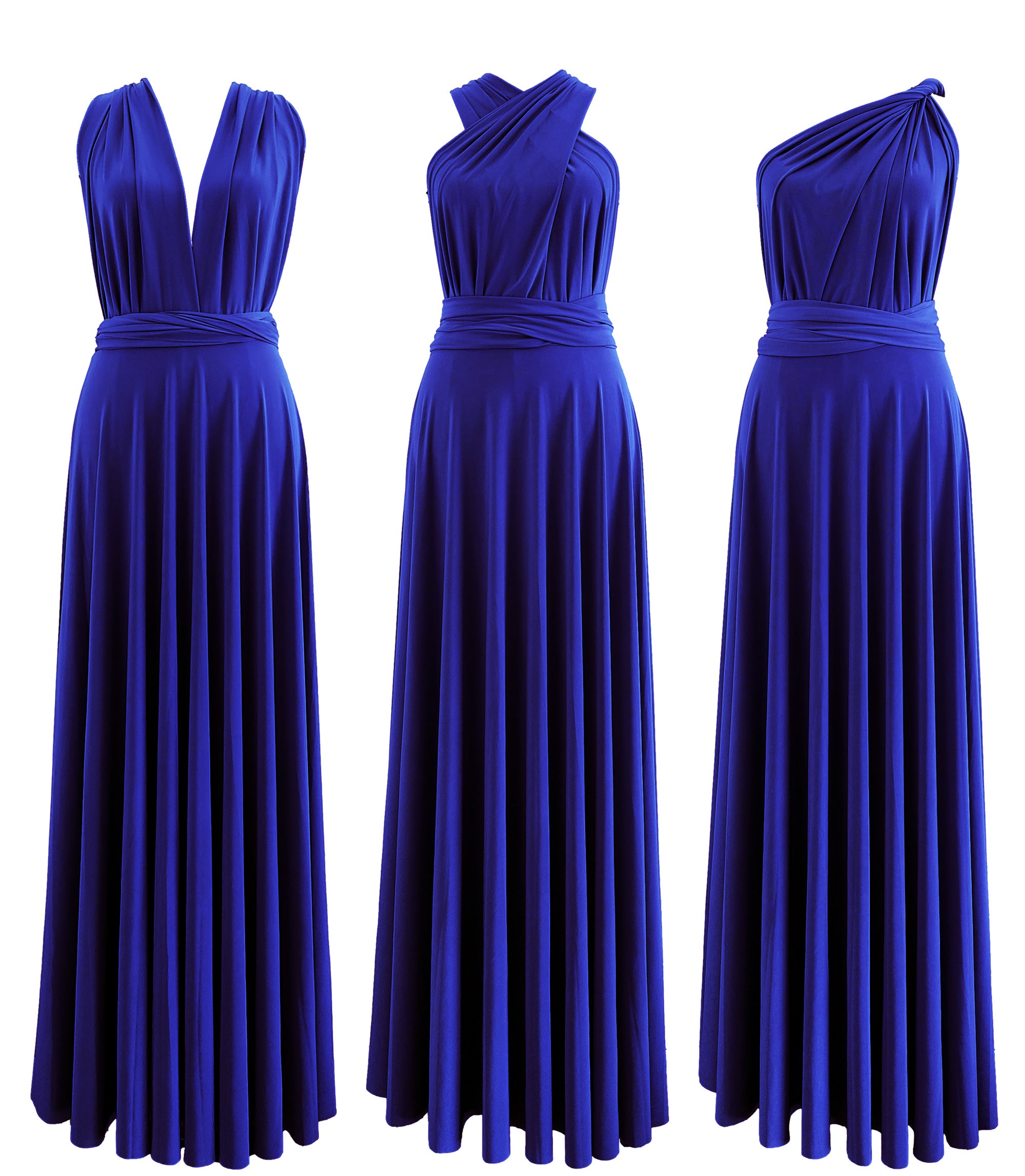 Indigo Blue Infinity Dress Multiway Bridesmaid Dress Convertible Made in USA