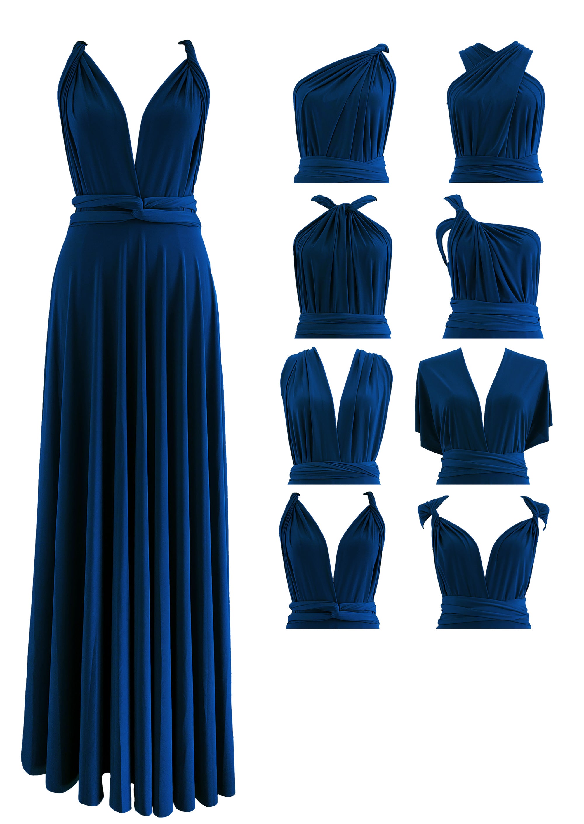 Navy Infinity Dress Bridesmaid Multiway Convertible Dress Made in USA +36 Colors Navy Infinity Dress Bridesmaid Multiway Convertible Dress Made in USA +36 Colors
