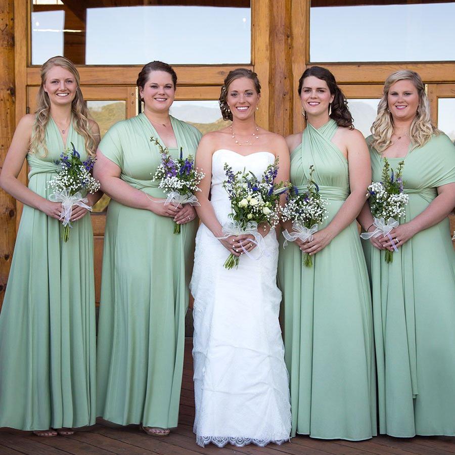 Sage bridesmaid infinity dress