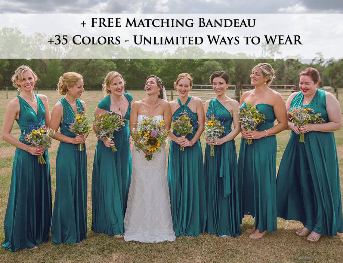 Teal infinity dress multiway