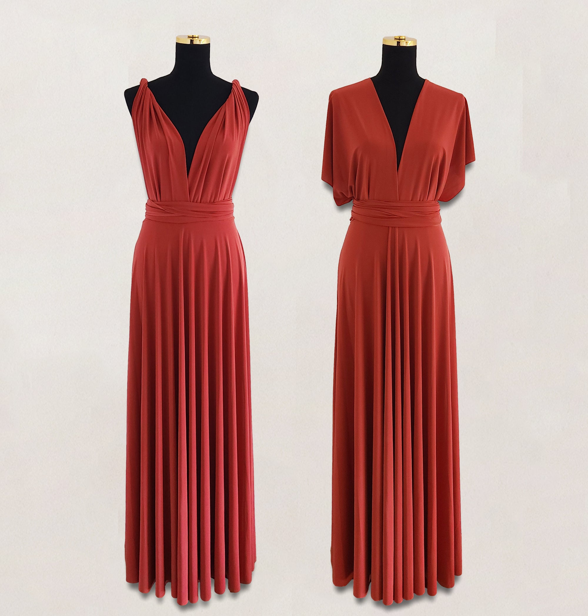 Terracotta Burnt Orange Infinity dress Multiway bridesmaid dress convertible