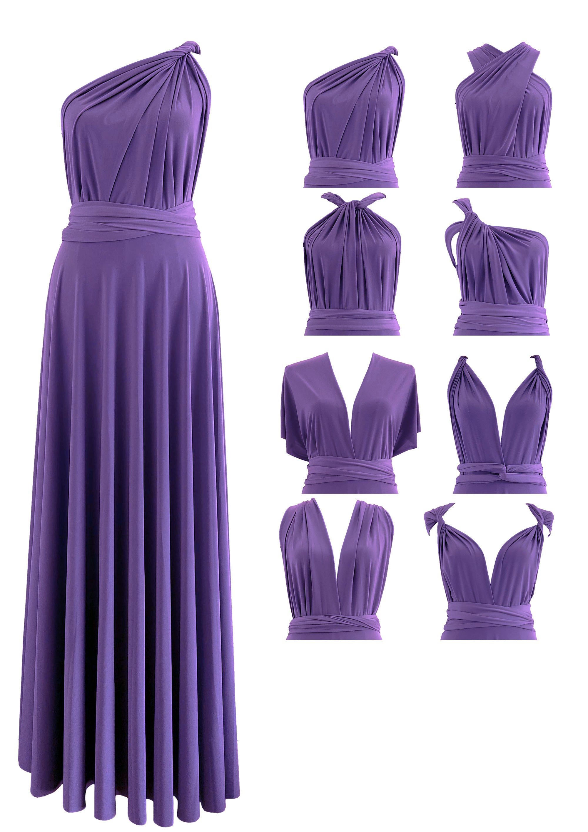 Made in USA Wisteria/Mauve Infinity Dress Bridesmaid Multiway Convertible Dress Made in USA +36 Colors Made in USA Wisteria/Mauve Infinity Dress Bridesmaid Multiway Convertible Dress Made in USA +36 Colors