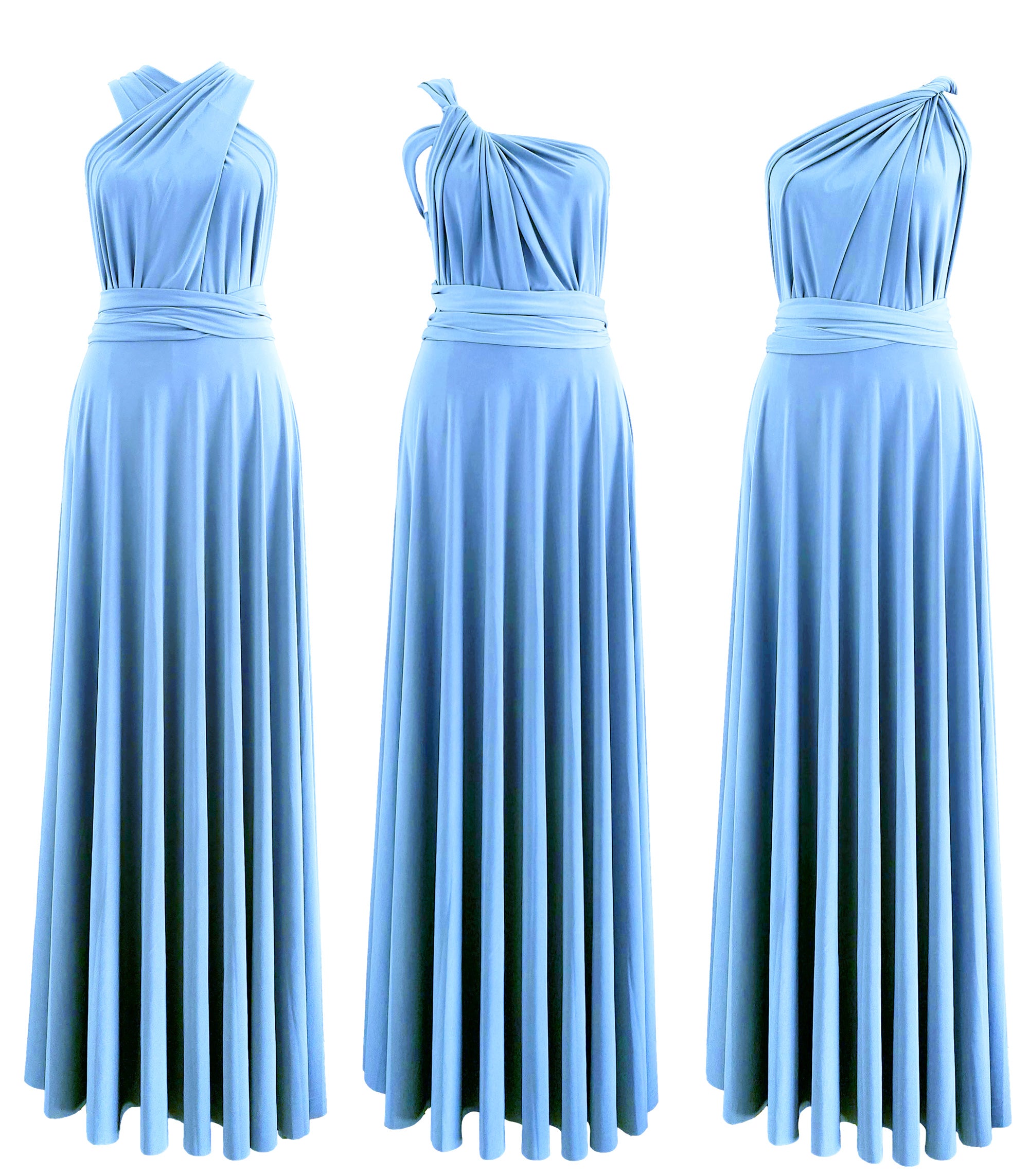 Baby Blue Infinity Dress Multiway Bridesmaid Dress Convertible Made in USA