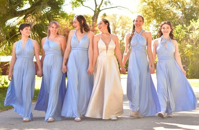 Baby Blue Multiway infinity dress bridesmaid
