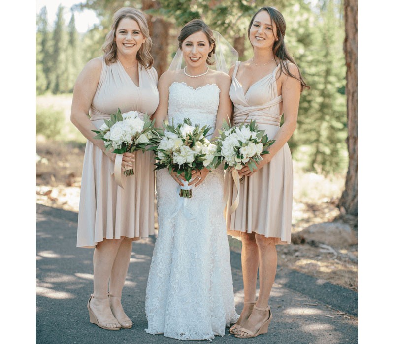 Short Plus Size Infinity Dress Bridesmaid Multiway Convertible Dress Made in USA +36 Colors