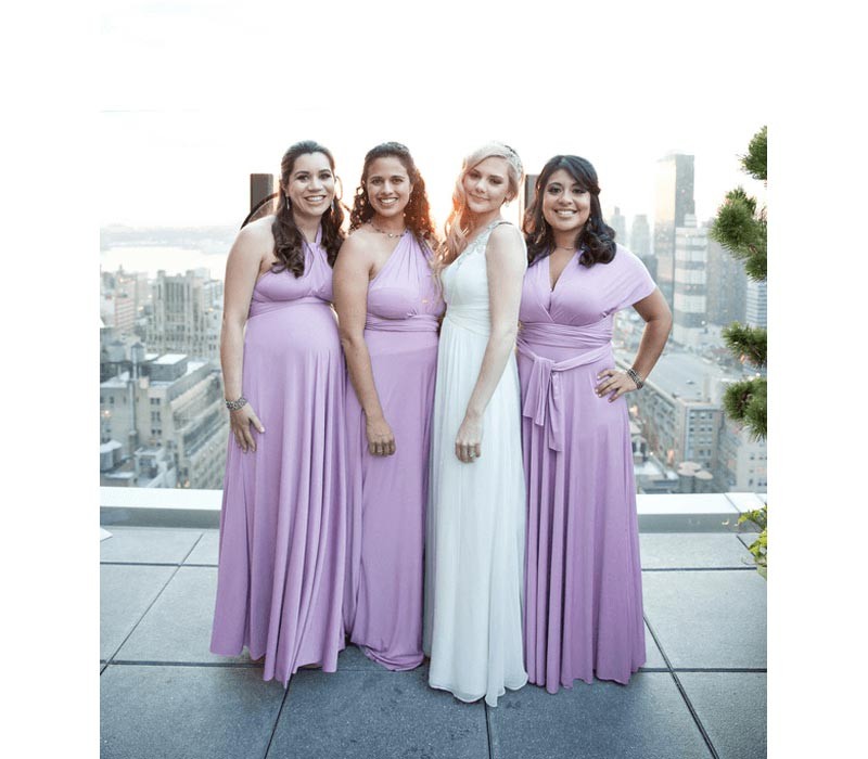 Lilac Infinity Dress Bridesmaid Multiway Convertible Dress Made in USA +36 Colors