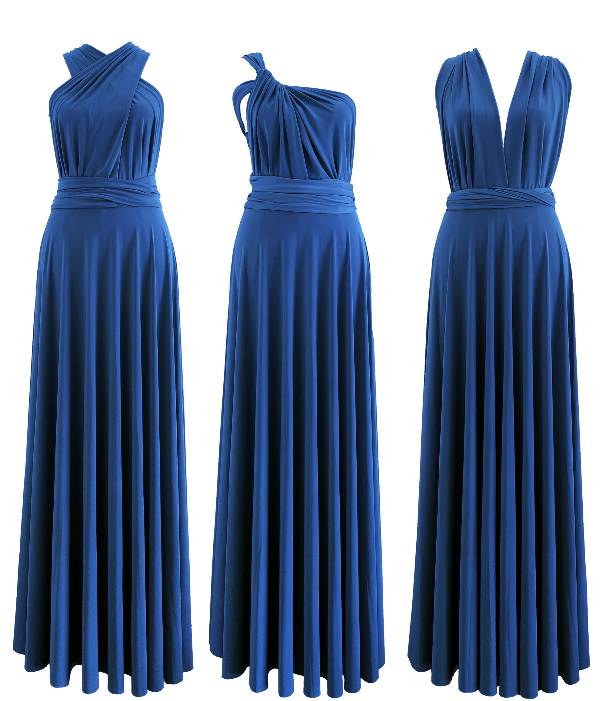 Midnight Blue Infinity Dress Bridesmaid Multiway Convertible Dress Made in USA +36 Colors