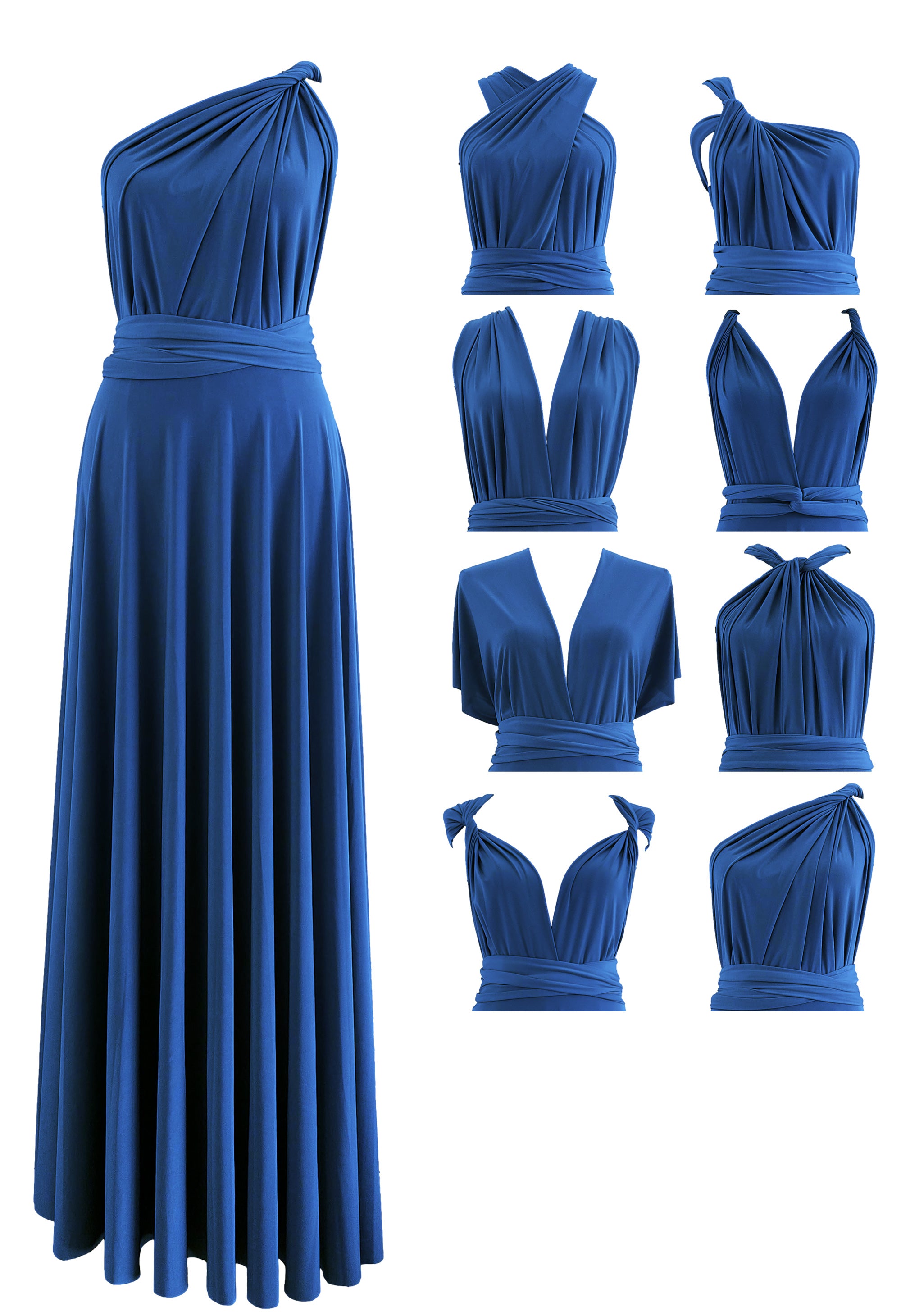 Made in USA Midnight Blue Infinity Dress Bridesmaid Multiway Convertible Dress Made in USA Midnight Blue Infinity Dress Bridesmaid Multiway Convertible Dress