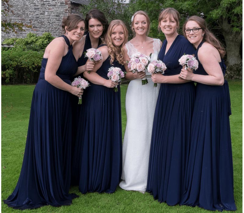 Navy convertible dress infinity