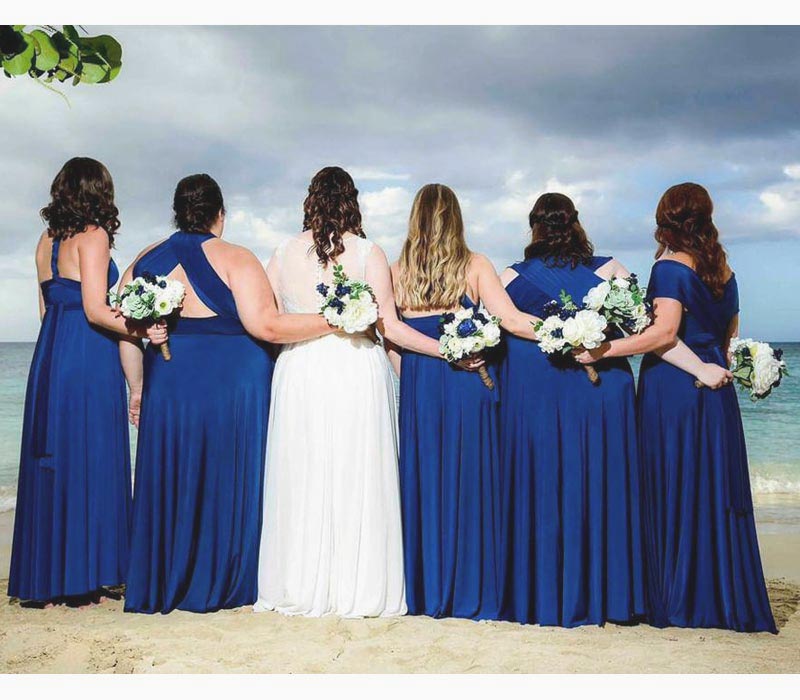 Royal Blue multiway dress infinity