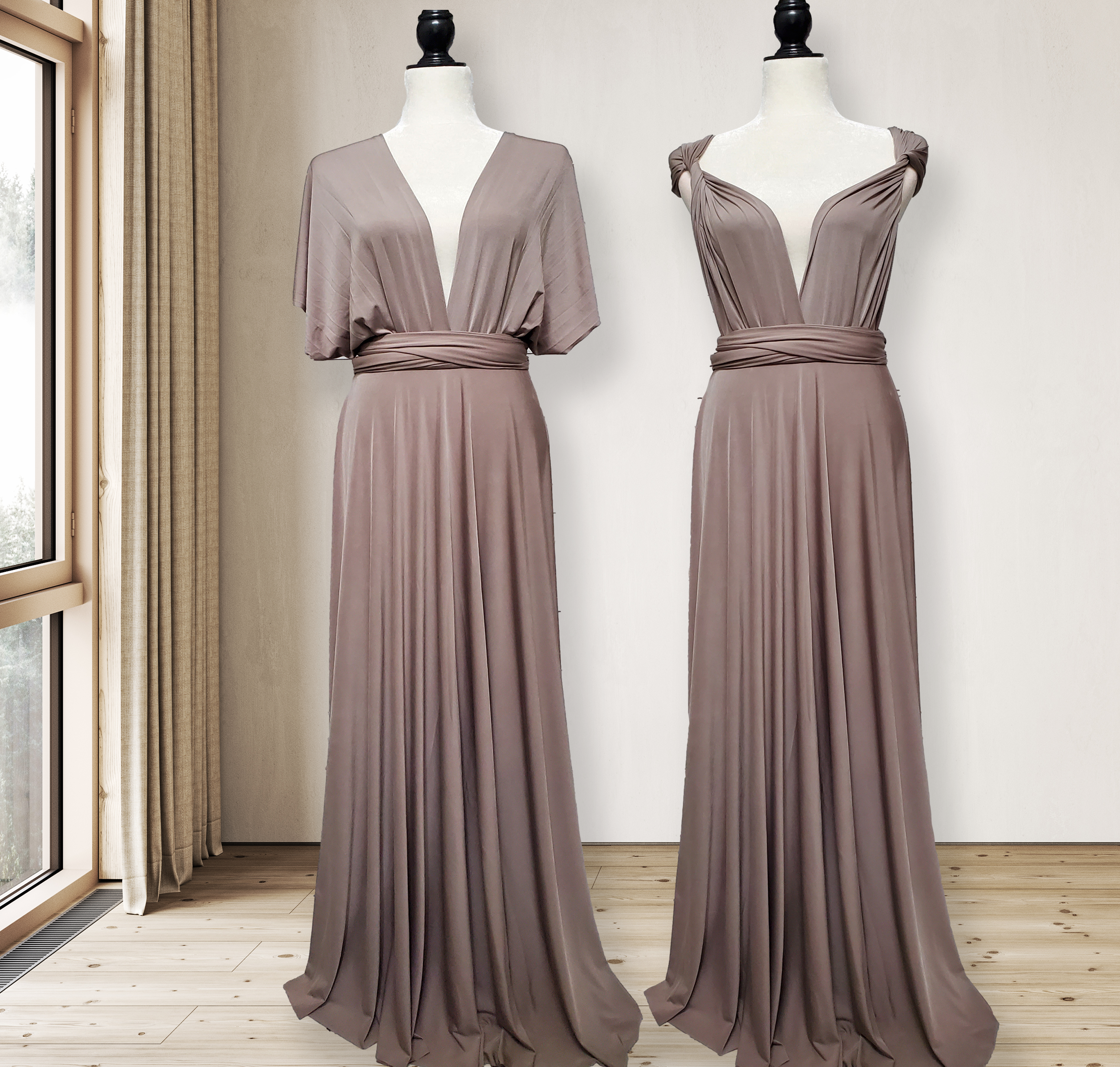 Taupe infinity dress