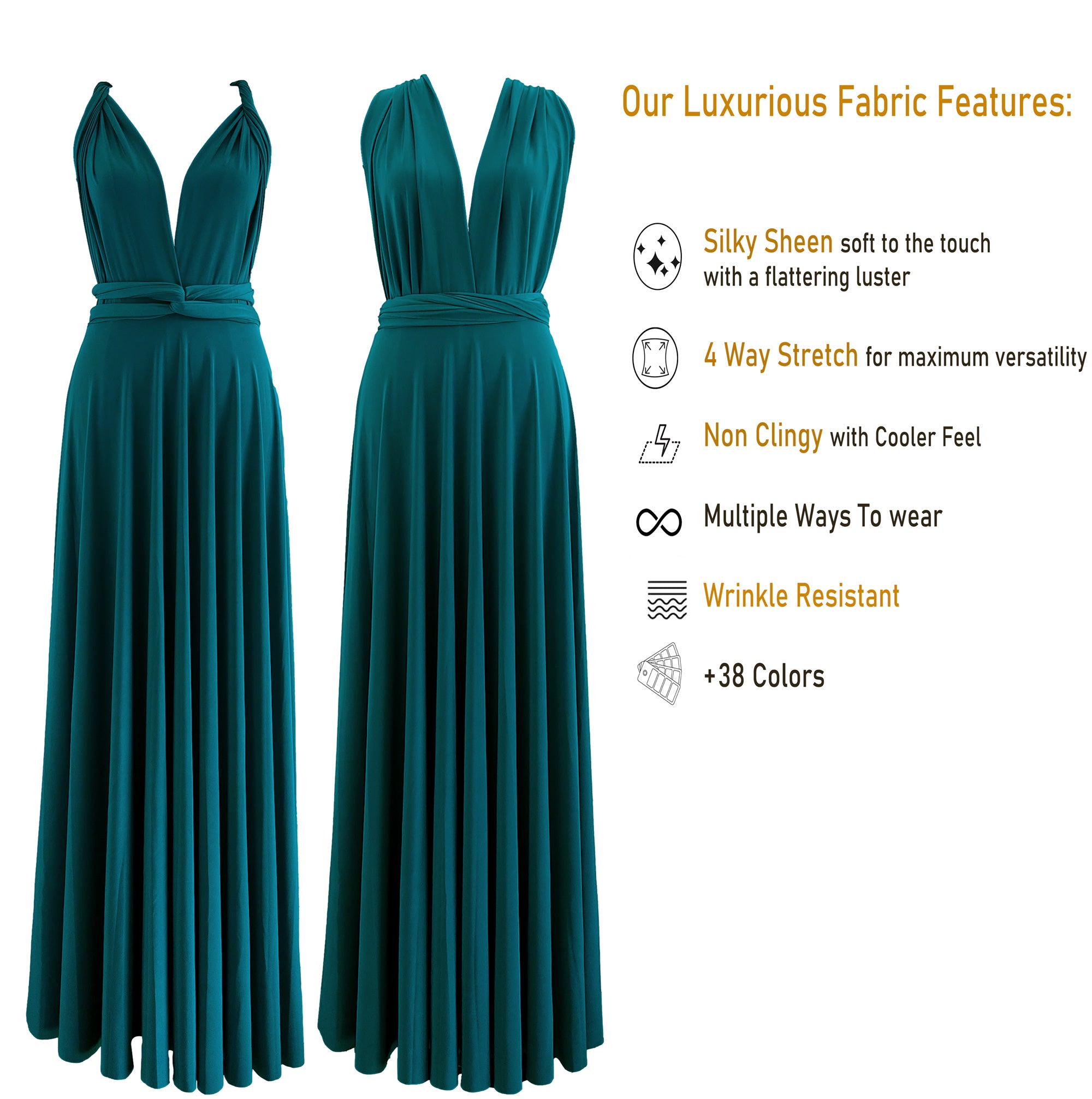 Teal infinity dress teal bridesmaid dress convertible multiway dress