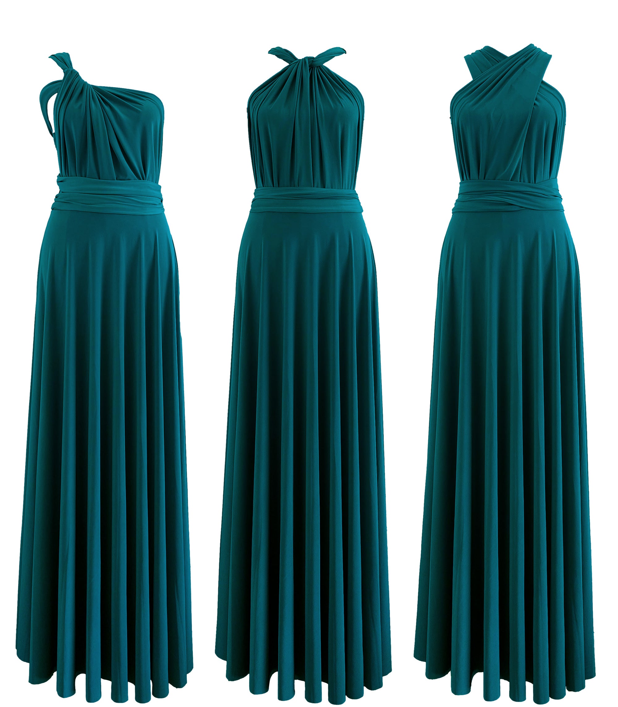 Teal Green Infinity Dress Bridesmaid Multiway Convertible Dress Made in USA +36 Colors