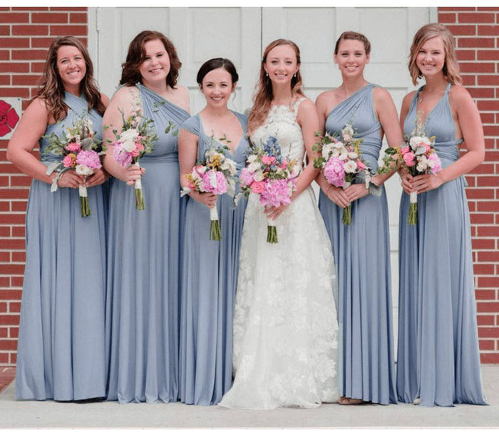 Dusty Blue Infinity Dress Multiway Bridesmaid Dress Mutiwrap