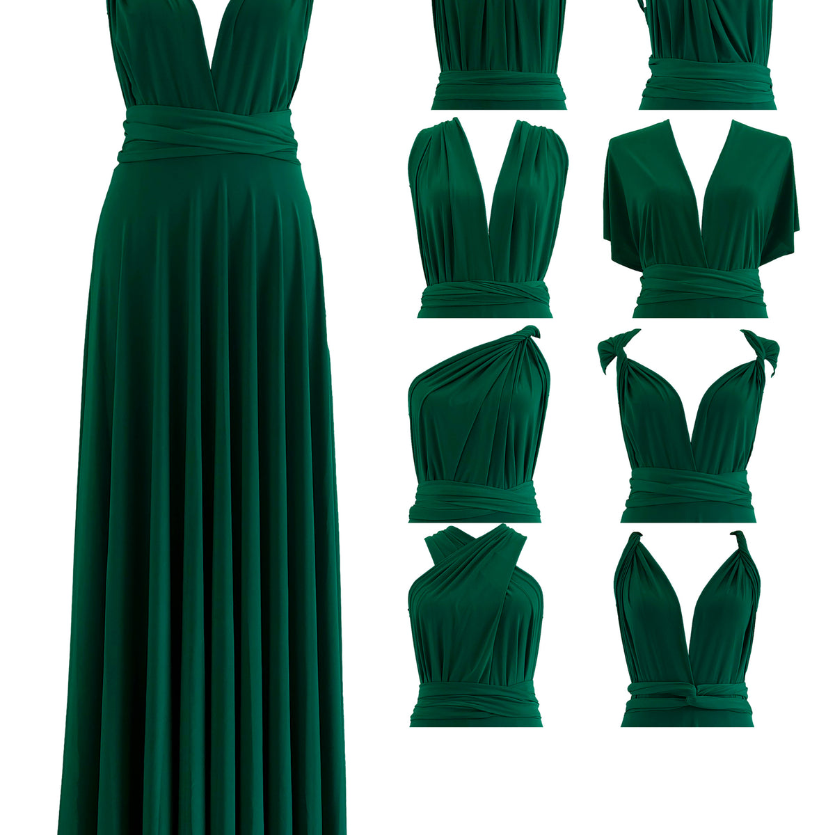 Made in USA Emerald green Infinity Dress Bridesmaid Convertible Dress Made in USA Emerald green Infinity Dress Bridesmaid Convertible Dress