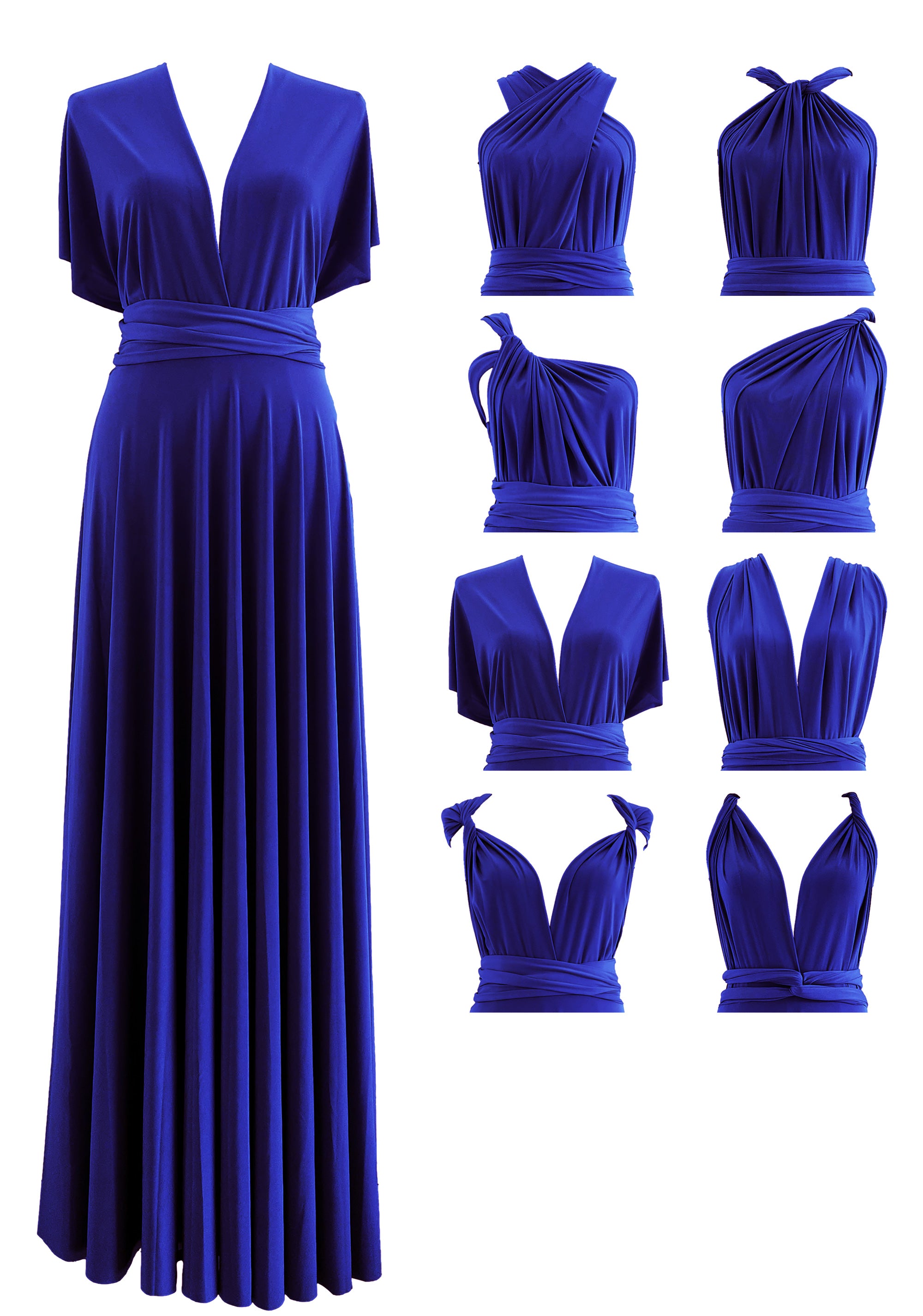 Indigo Blue Infinity Dress Multiway Bridesmaid Dress Convertible Made in USA