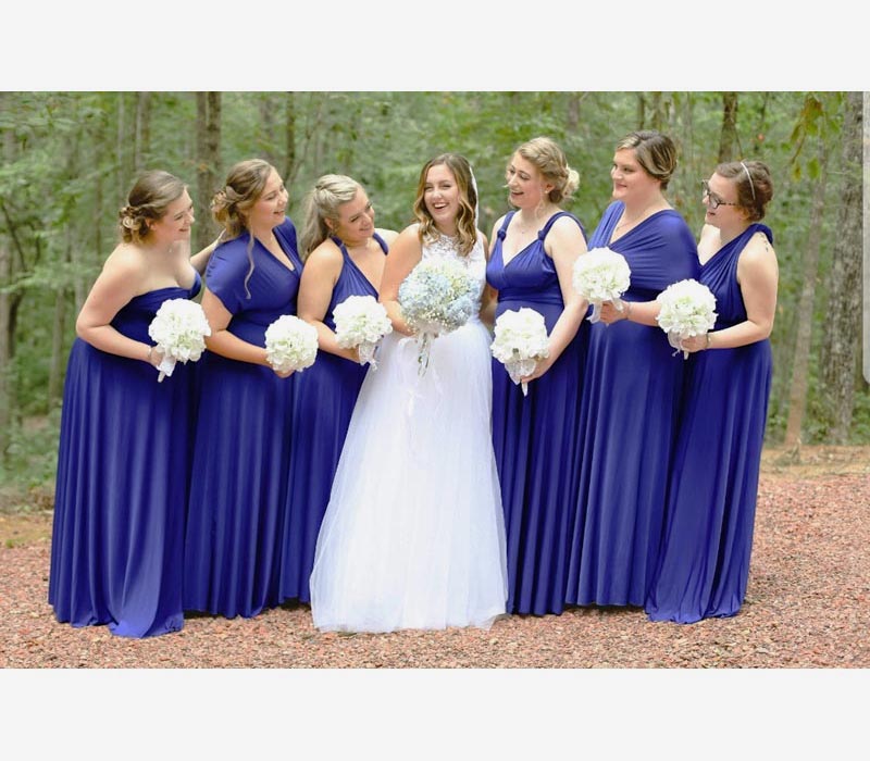 Indigo Blue infinity dress bridesmaid