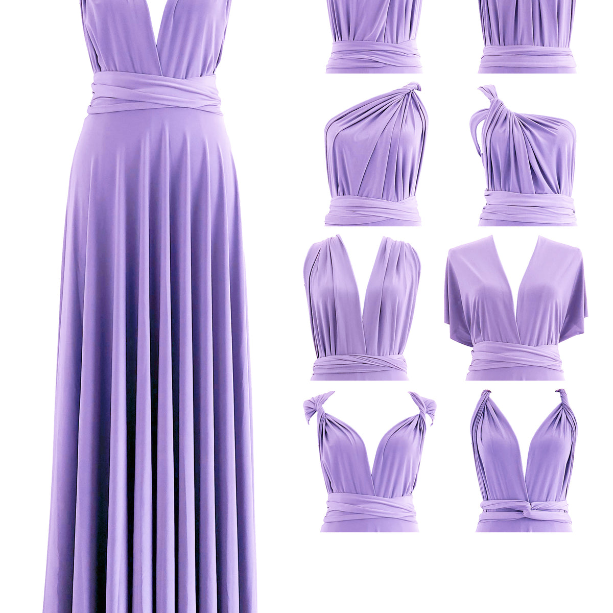 Lilac Infinity Dress Multiway Bridesmaid Dress Convertible Made in USA