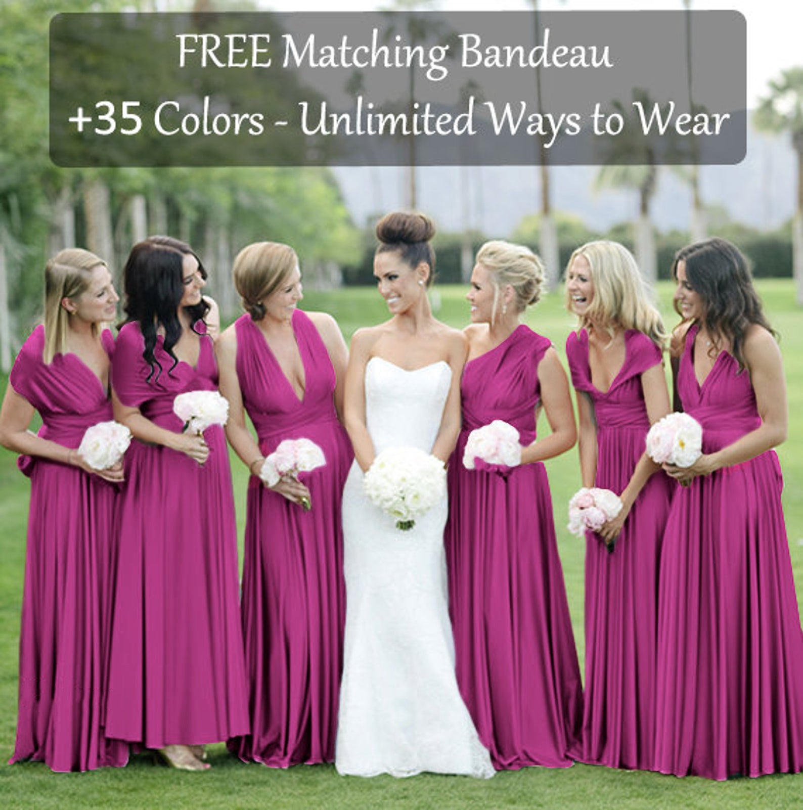 Magenta Bridesmaid Infinity dress