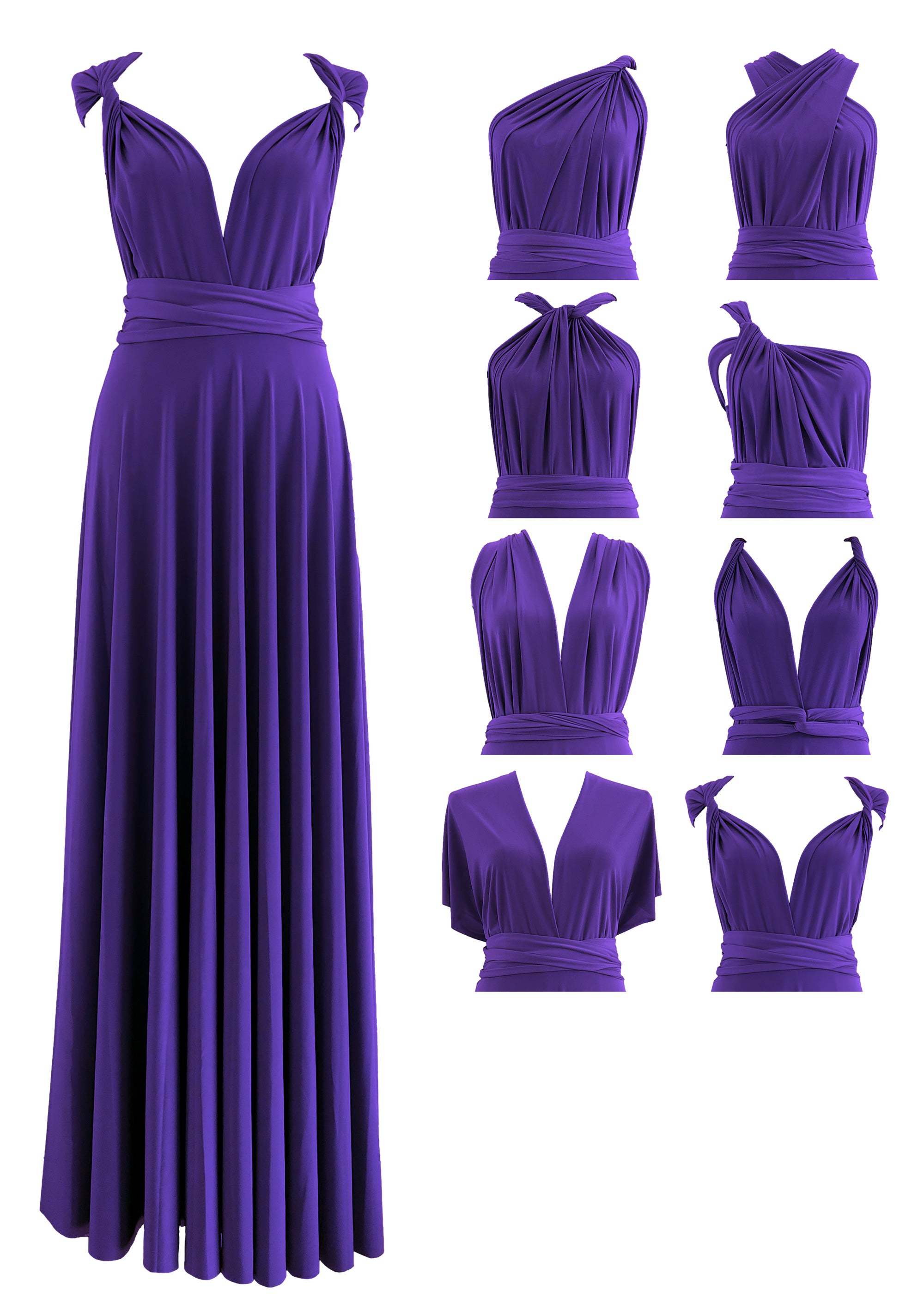 Purple Infinity dress Purple bridesmaid dress Purple convertible dress