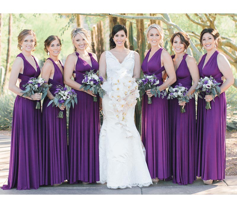 Purple infinity bridesmaid dress