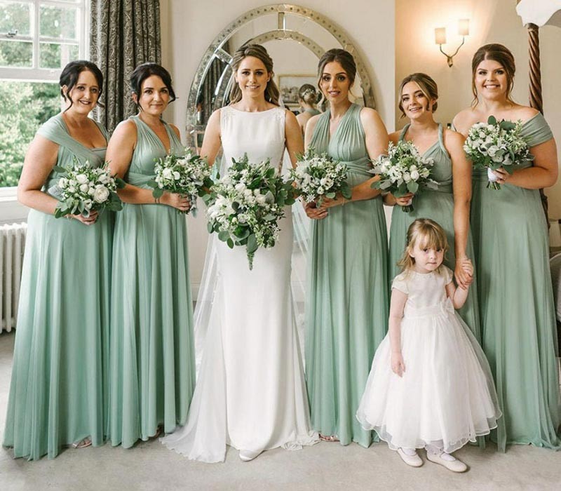 Sage green infinity dress for wedding
