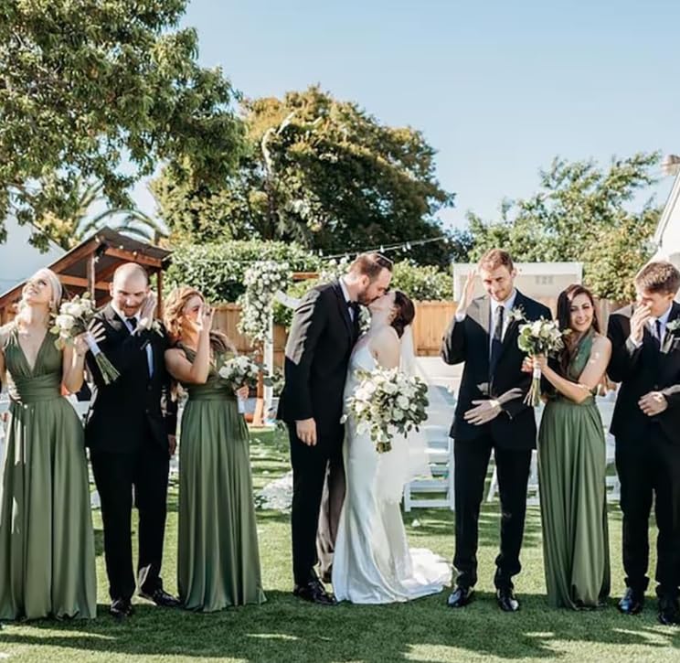 Dark Olive multiway bridesmaid dress