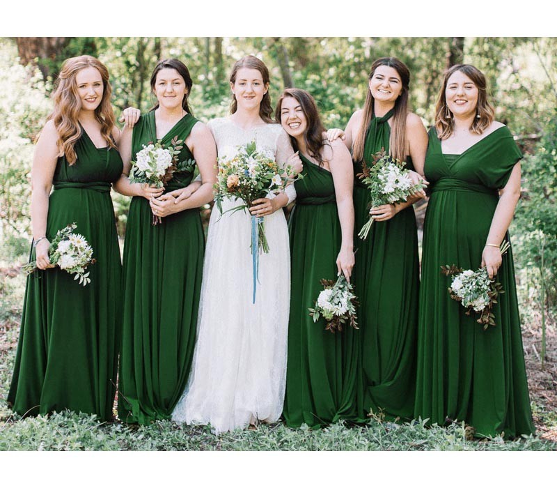 Emerald green infinity dress