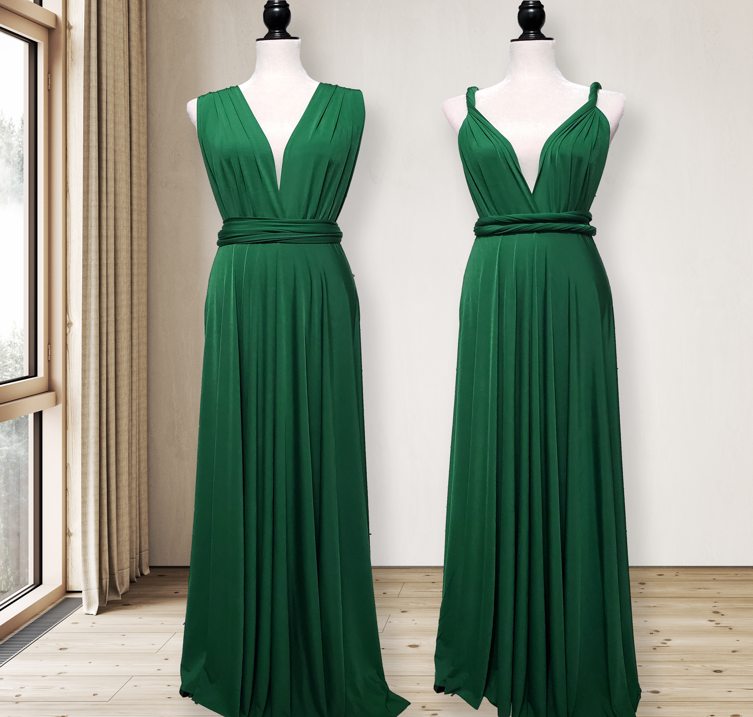 Emerald convertible dress