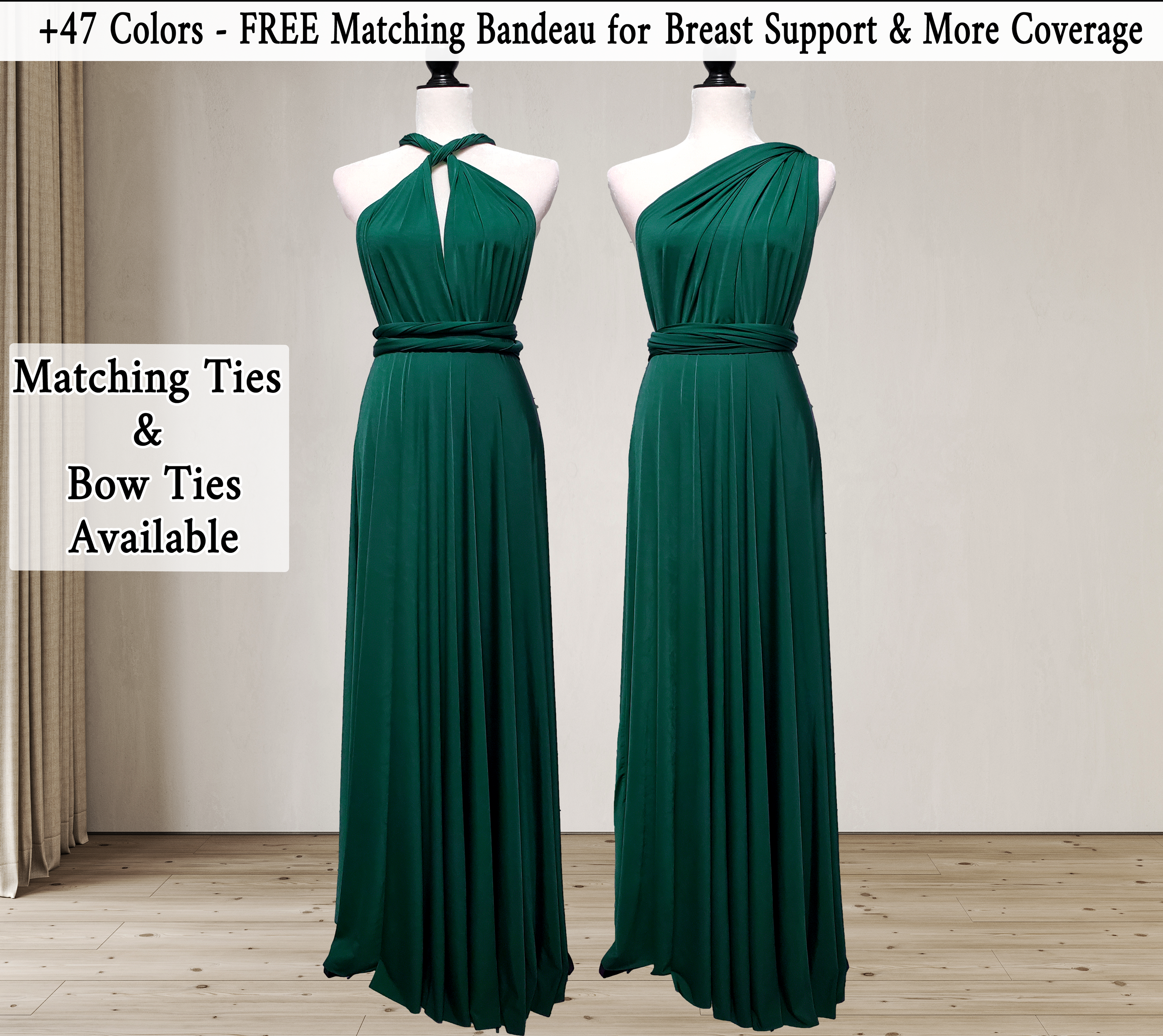 dark green infinity dress