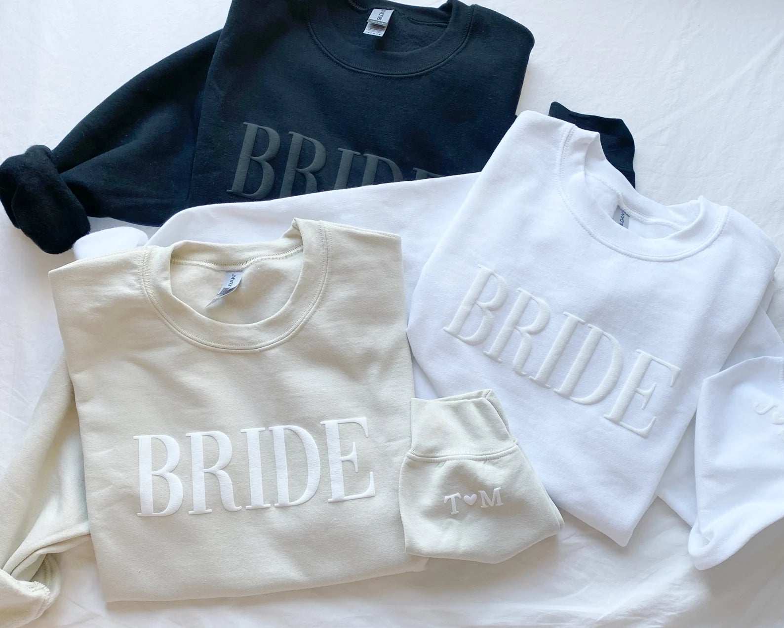 puff bride sweatshirt embossed gilf for the bride