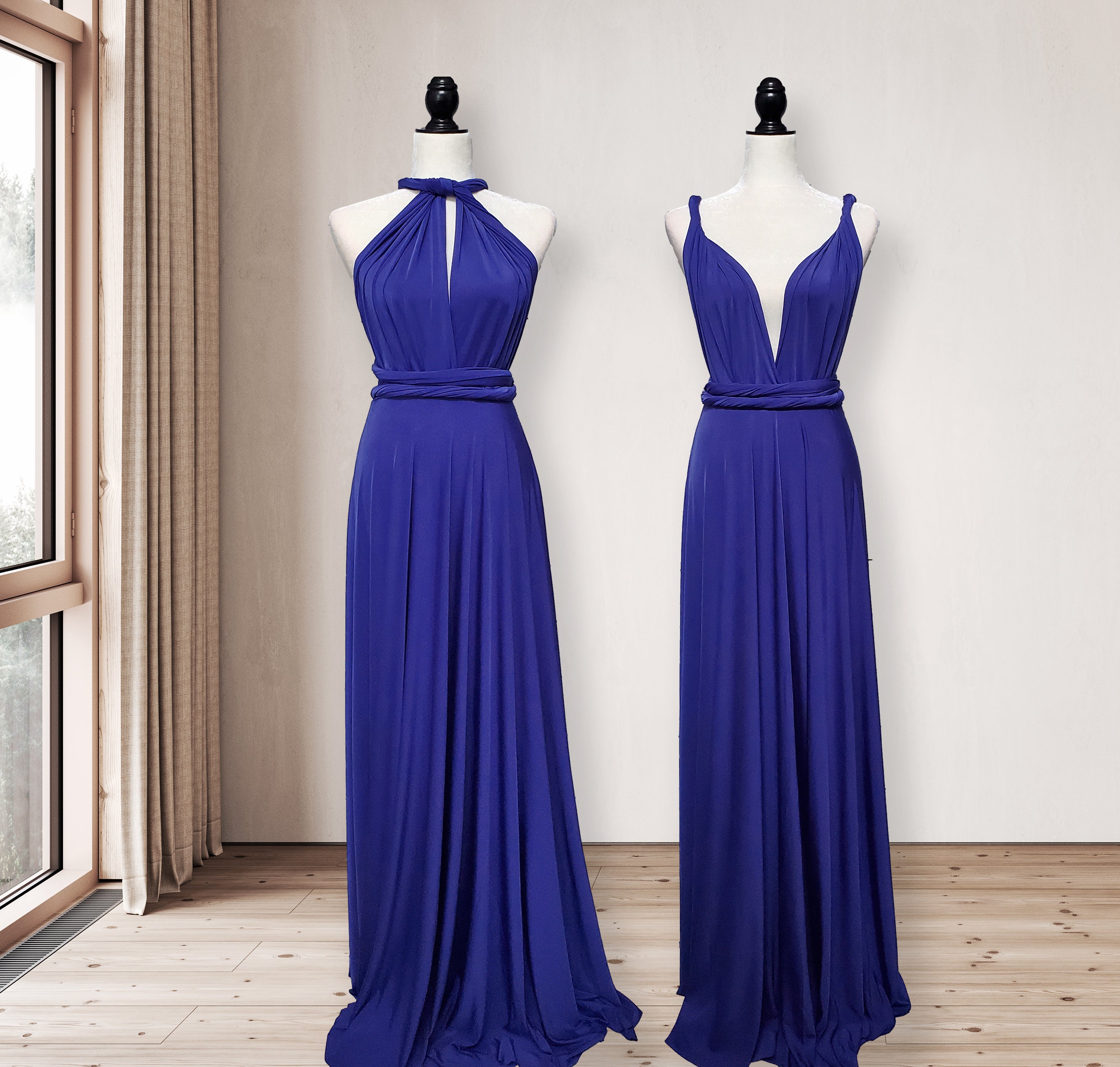 Indigo Blue Infinity Dress Multiway Bridesmaid Dress Convertible Made in USA