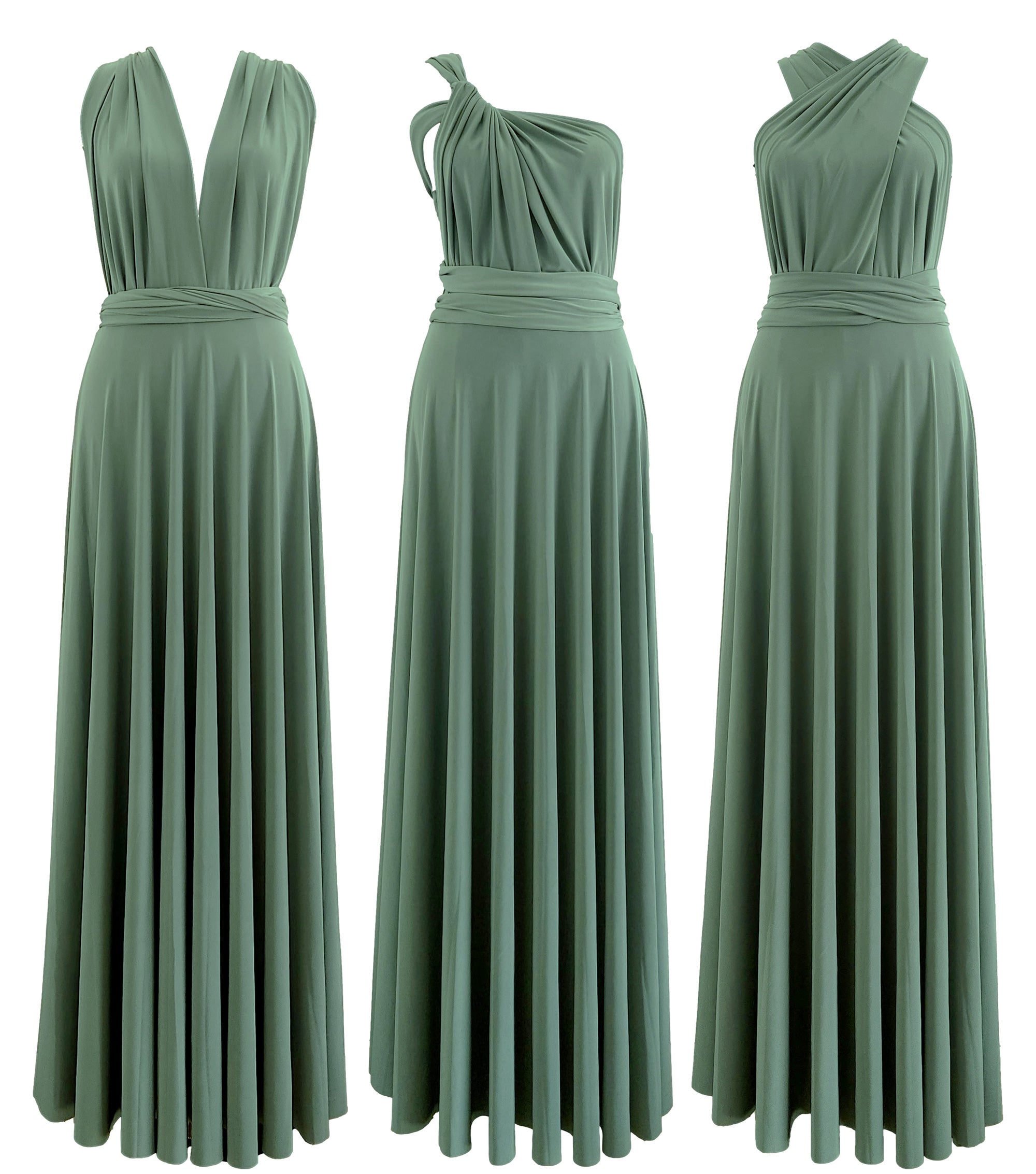 Light Olive Infinity Dress Bridesmaid Multiway Convertible Dress Made in USA +36 Colors