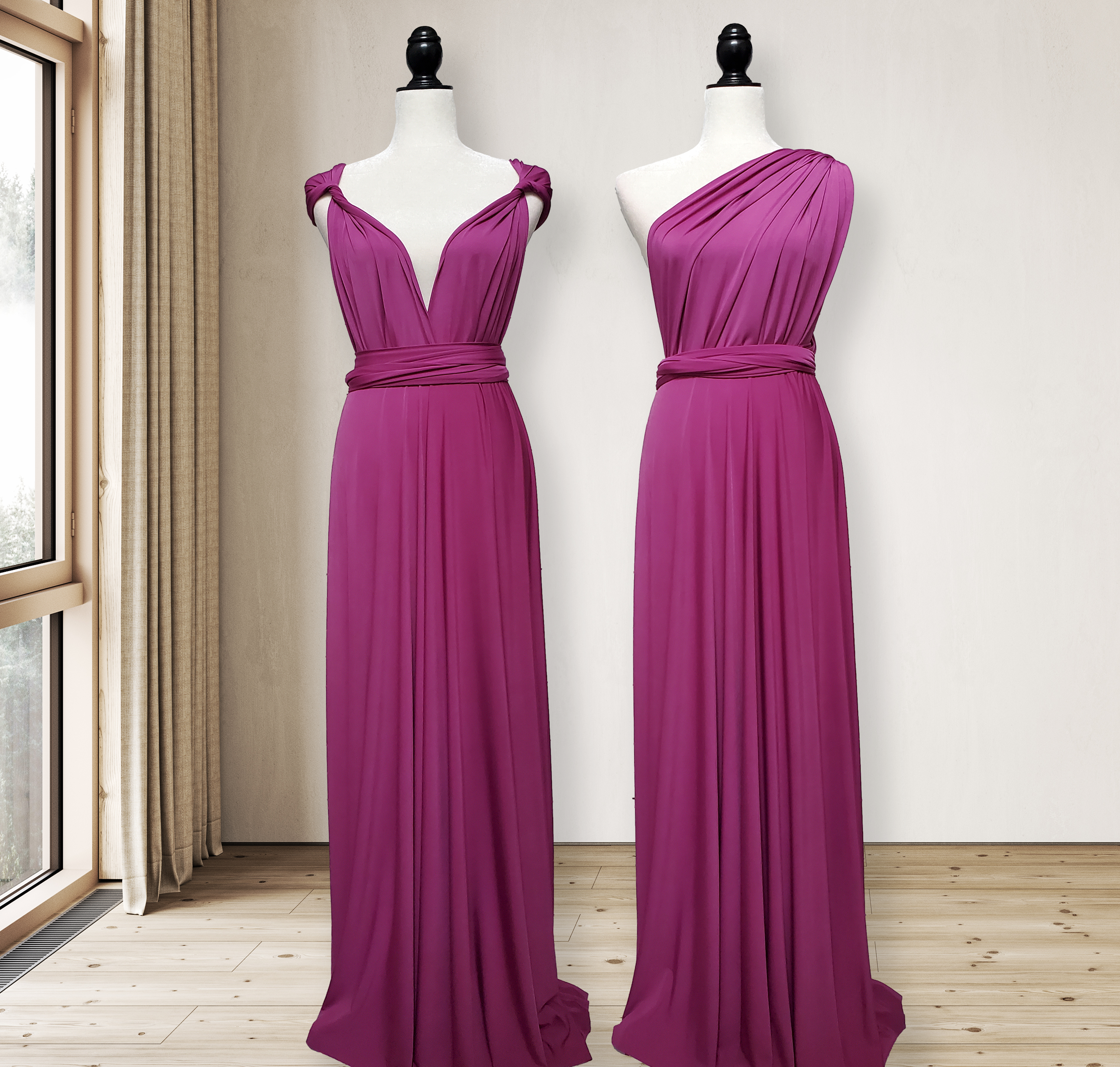 Magenta multiway bridesmaid dress