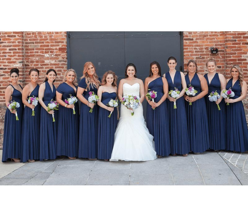 Midnight blue infinity dress bridesmaid