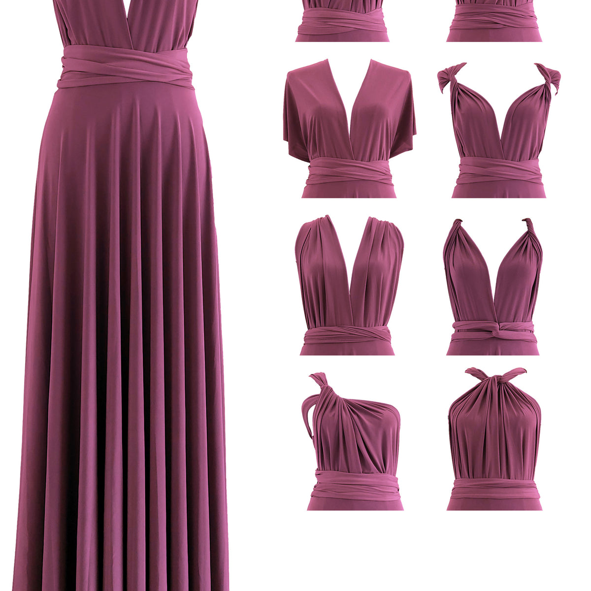 Rosewood Infinity Dress Bridesmaid Multiway Convertible Dress Made in USA +36 Colors