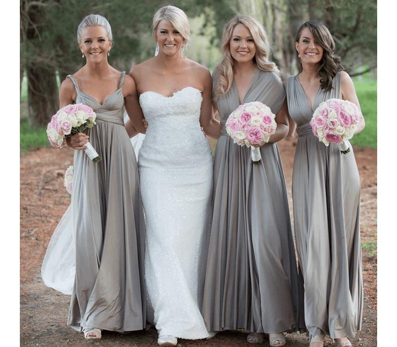 Silver Grey infinity dress