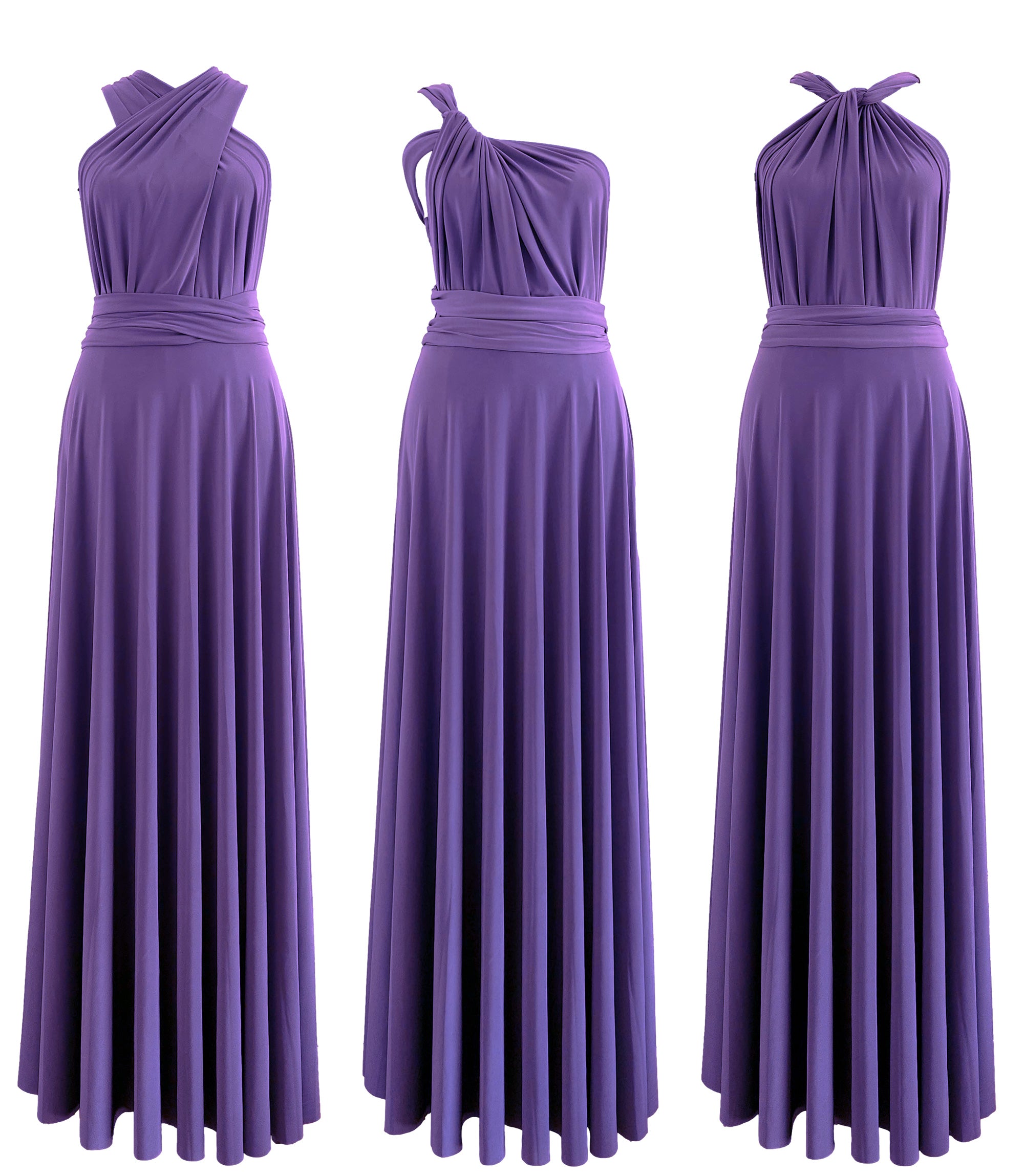 Wisteria/Mauve Infinity Dress Bridesmaid Multiway Convertible Dress Made in USA +36 Colors
